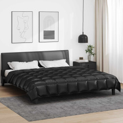 Edredom de inverno preto 220 x 260 cm cetim e microfibra