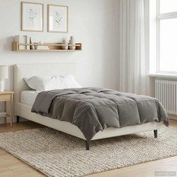 Edredom de verão simples cinzento-claro 140 x 220 cm microfibra