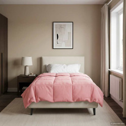Edredom de verão simples rosa 140 x 200 cm microfibra