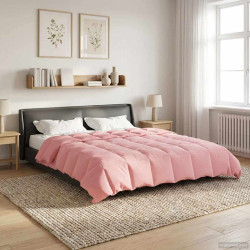 Edredom de verão simples rosa 200 x 240 cm microfibra