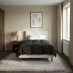 Duvet de ano inteiro antracite 135 x 220 cm microfibra