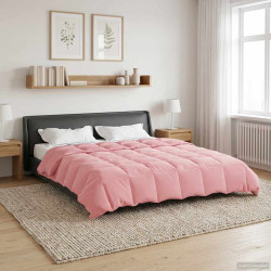 Duvet de ano inteiro colchonete rosa 200 x 240 cm microfibra