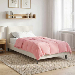 Duvet de ano inteiro colchonete rosa 140 x 220 cm microfibra
