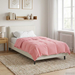 Duvet de ano inteiro colchonete rosa 155 x 220 cm microfibra