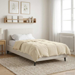 Duvet de ano inteiro colchonete creme 135 x 220 cm microfibra