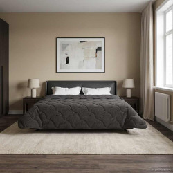 Duvet de ano inteiro colchonete antracite 200 x 240 cm