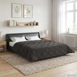 Duvet de ano inteiro colchonete antracite 220 x 240 cm