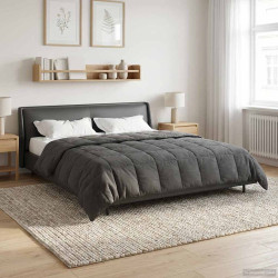 Duvet de ano inteiro colchonete antracite 220 x 260 cm