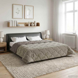 Duvet de ano inteiro colchonete cinzento-claro 200 x 220 cm