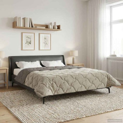 Duvet de ano inteiro colchonete cinzento-claro 220 x 260 cm