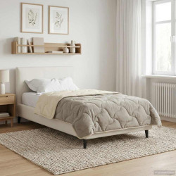 Duvet de ano inteiro colchonete creme 155 x 220 cm