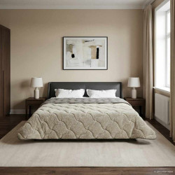 Edredom de inverno colchonete cinzento-claro 200 x 240 cm