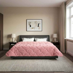 Edredom de inverno colchonete rosa 200 x 240 cm