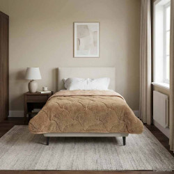 Edredom de inverno colchonete cinzento-acastanhado 135 x 220 cm