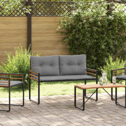 Banco de camada de madeira liso cinzento-claro 114 x 55 x 77 cm